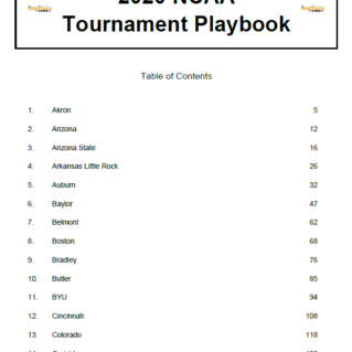 2020 NCAA Tournament Playbook – The Basketball Playbook